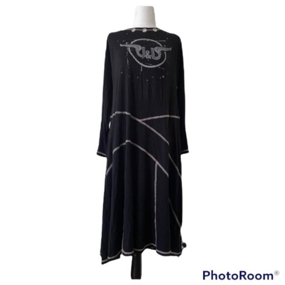 JANE&JOHN Sz XL Vintage black MAXI  DRESS - Picture 4 of 5